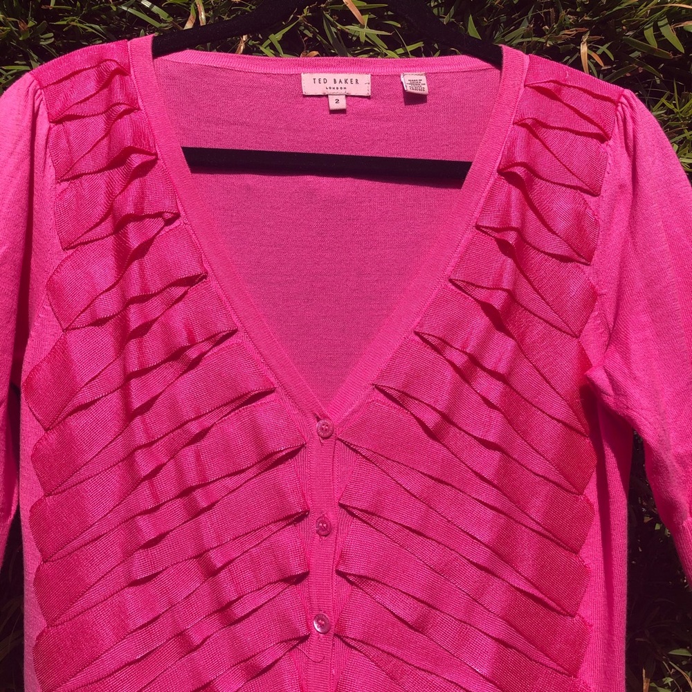 Ted Baker Hot Pink Romany Cardigan - Picture 3 of 12